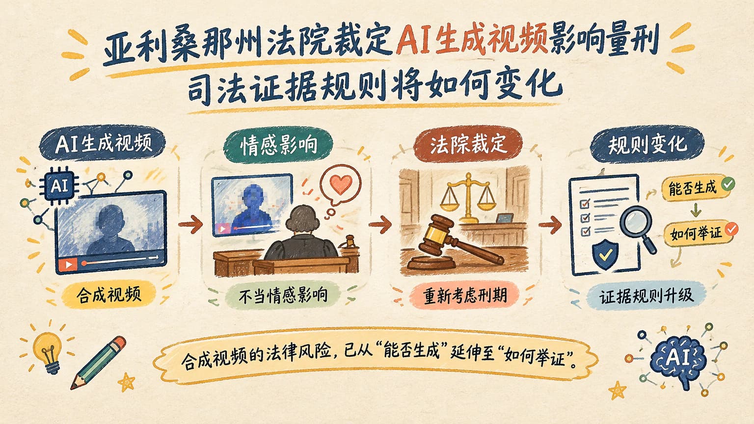 亚利桑那州法院裁定AI生成视频影响量刑，司法证据规则将如何变化