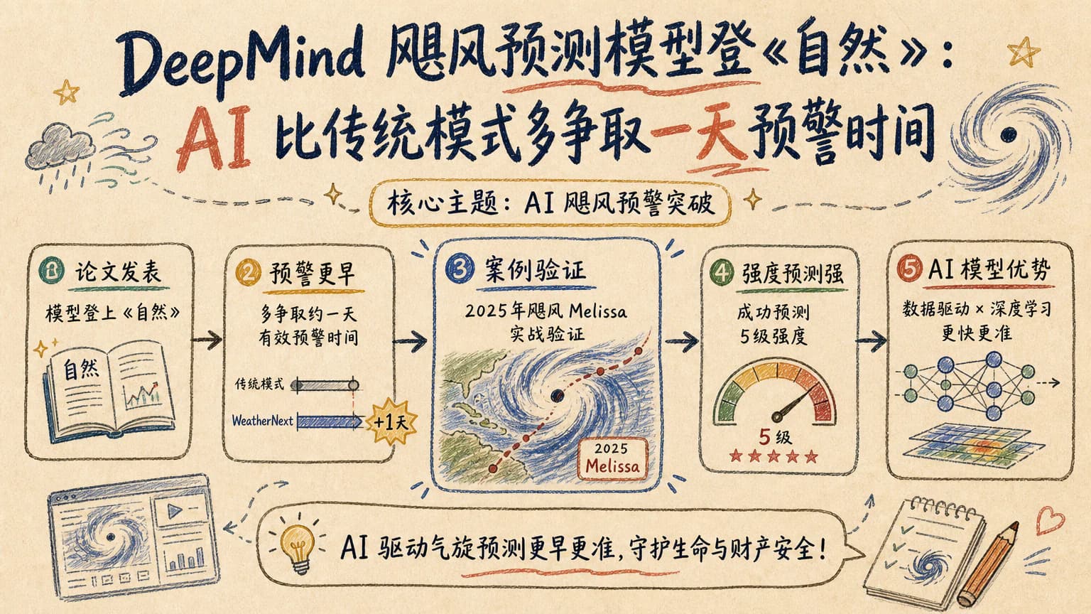 DeepMind 飓风预测模型登《自然》：AI 比传统模式多争取一天预警时间