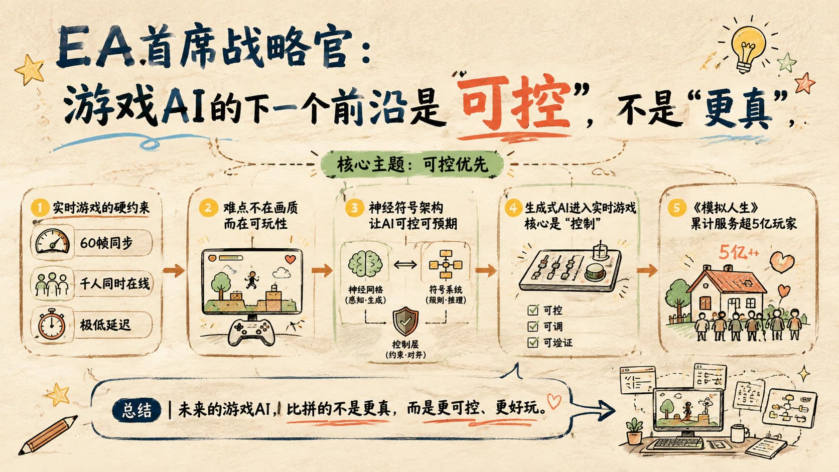 EA首席战略官：游戏AI的下一个前沿是"可控"，不是"更真