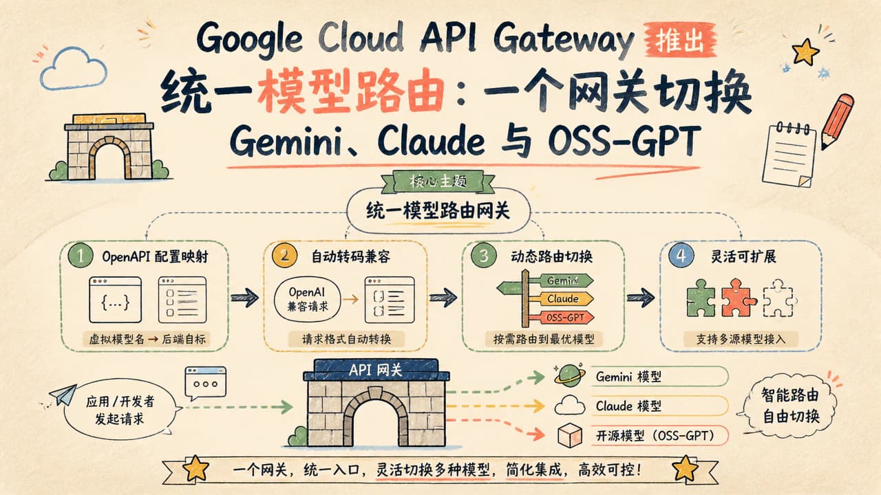 Google Cloud API Gateway 推出统一模型路由：一个网关切换 Gemini、Claude 与 OSS-GPT
