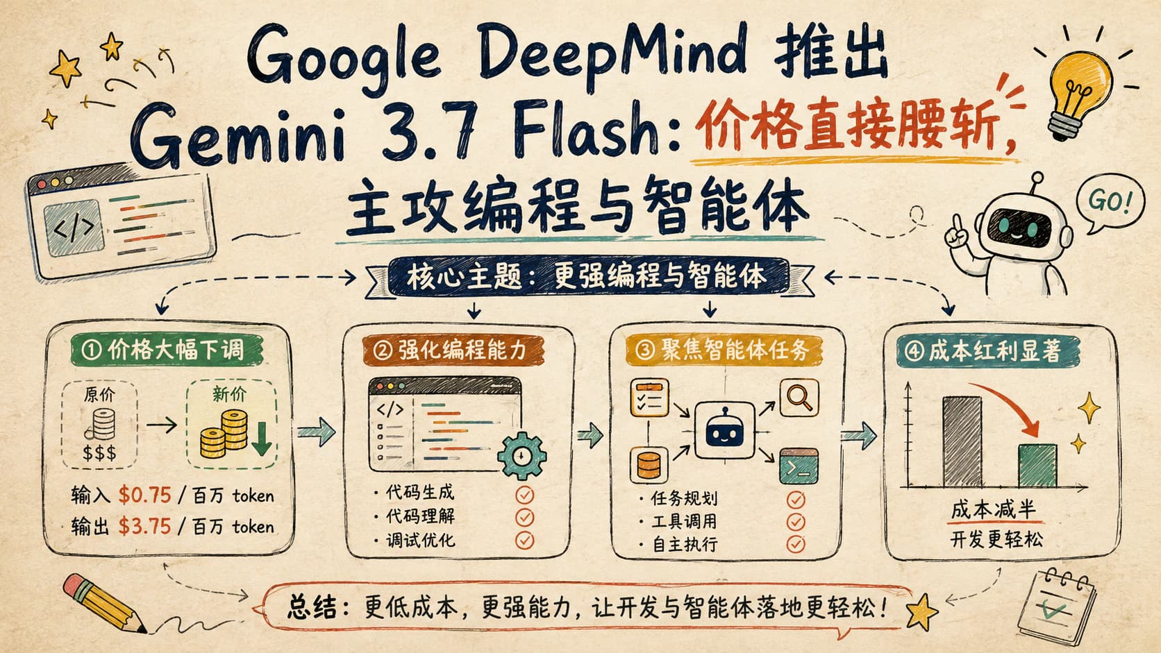Google DeepMind 推出 Gemini 3.7 Flash：价格直接腰斩，主攻编程与智能体