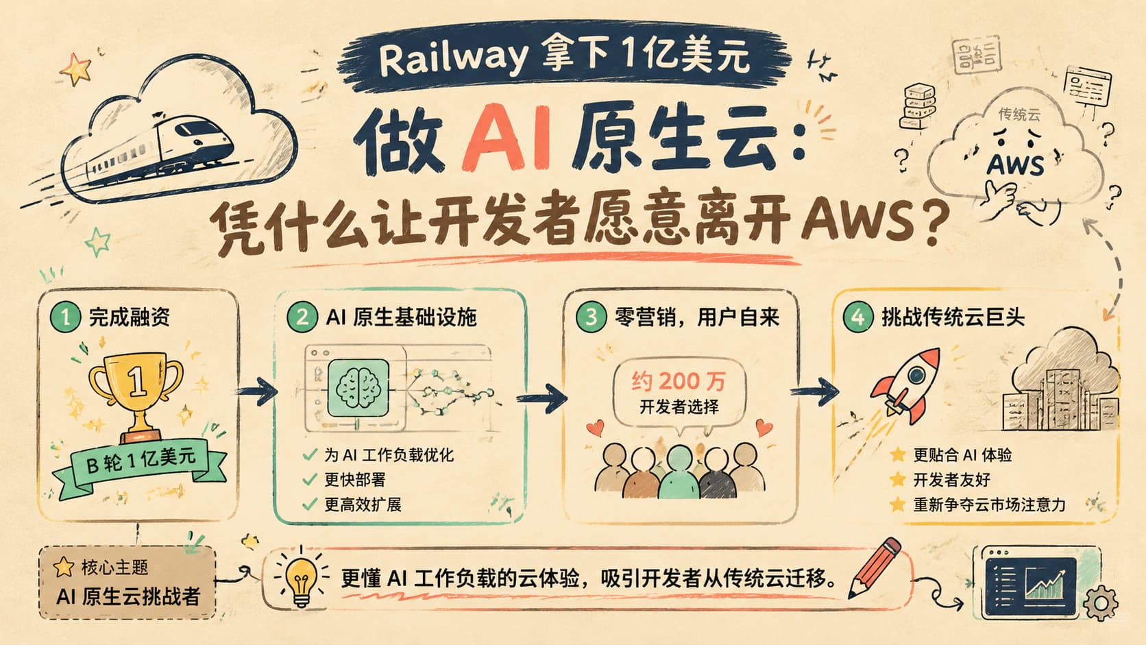 Railway 拿下 1 亿美元做 AI 原生云：凭什么让开发者愿意离开 AWS？