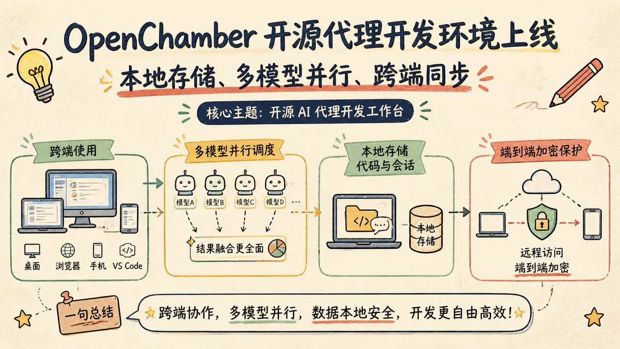 OpenChamber 开源代理开发环境上线：本地存储、多模型并行、跨端同步