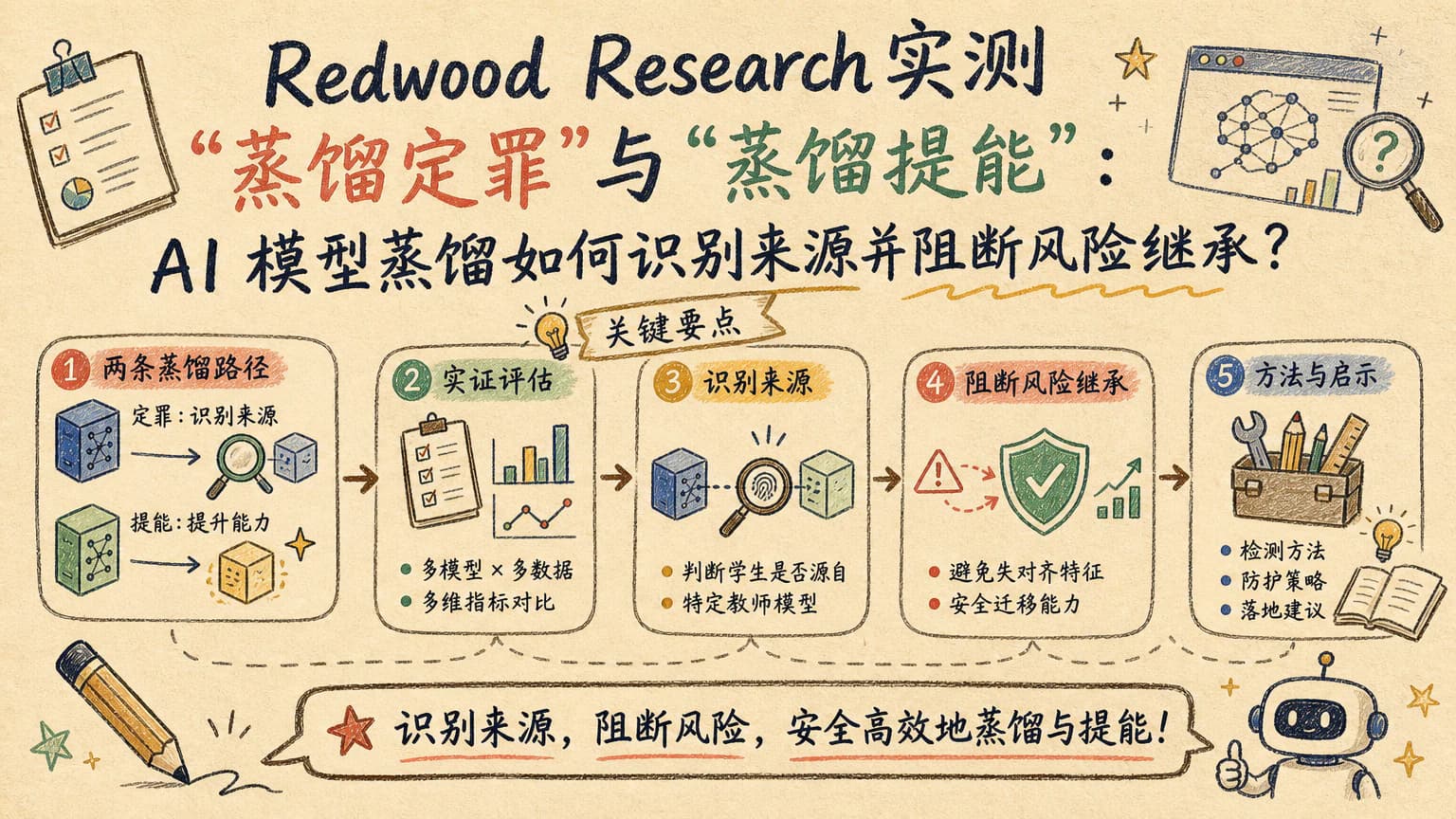 Redwood Research 实测“蒸馏定罪”与“蒸馏提能”：AI 模型蒸馏如何识别来源并阻断风险继承？