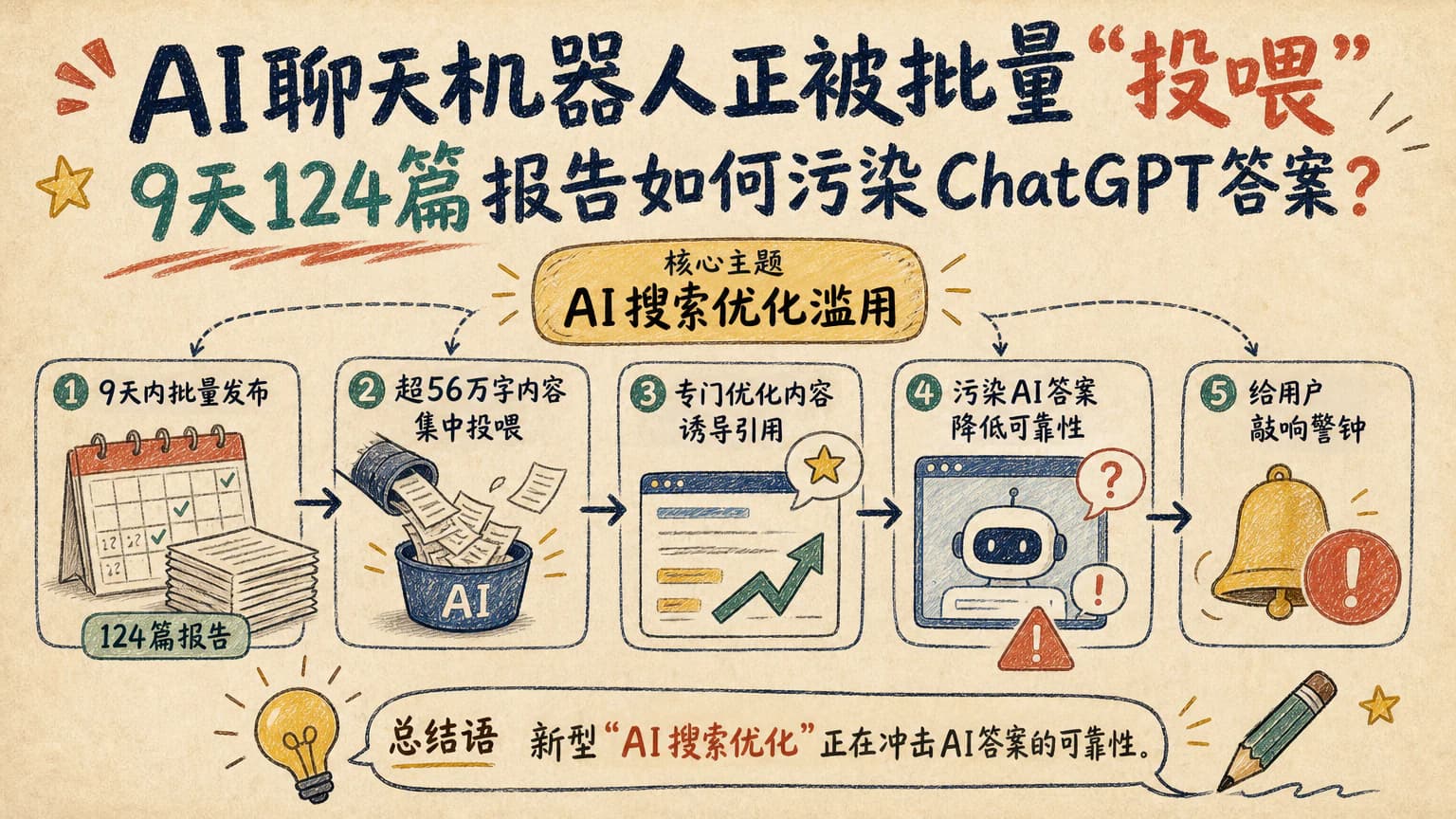 AI聊天机器人正被批量"投喂":9天124篇报告如何污染ChatGPT答案?