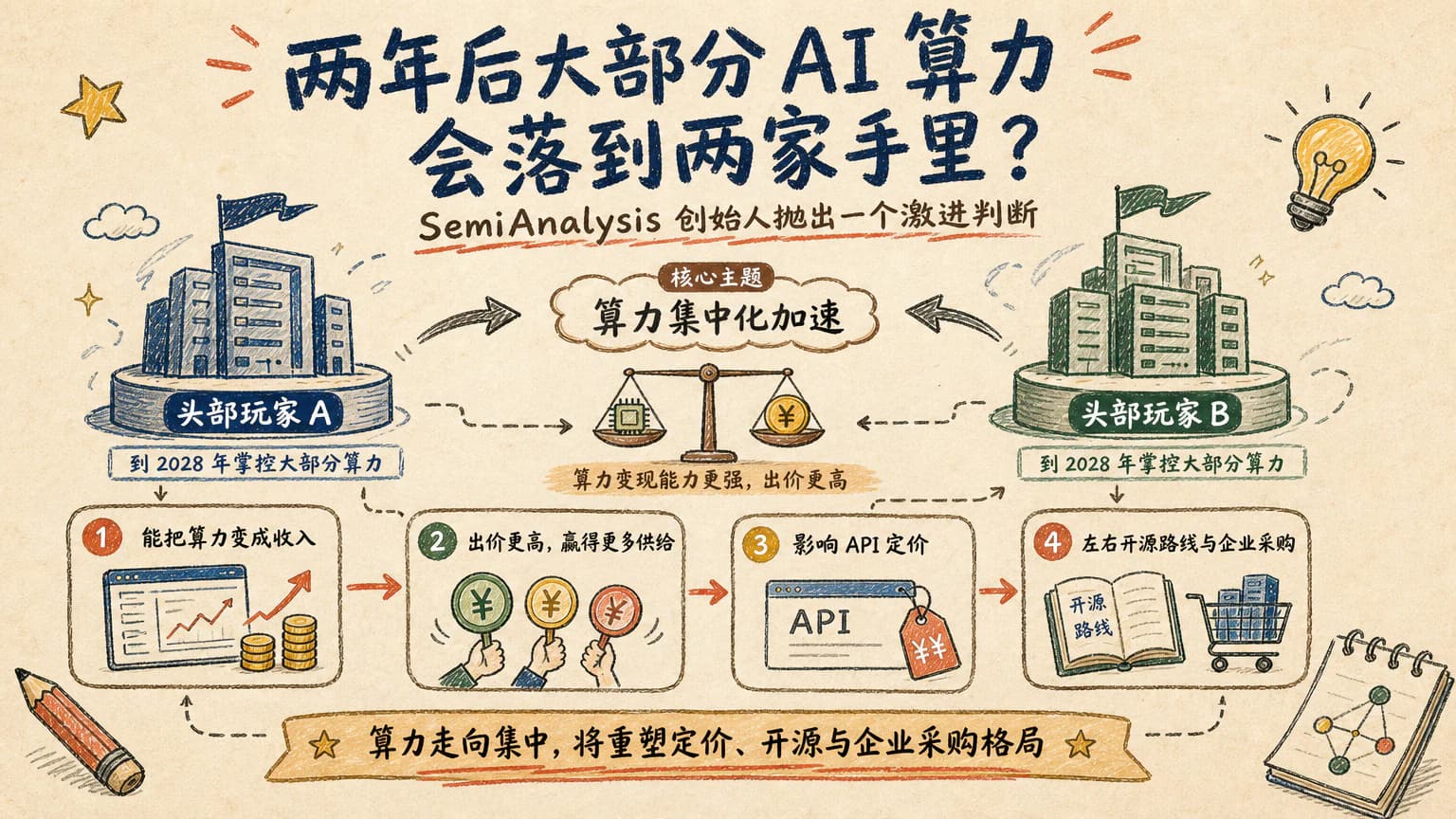 两年后大部分 AI 算力会落到两家手里?SemiAnalysis 创始人抛出一个激进判断