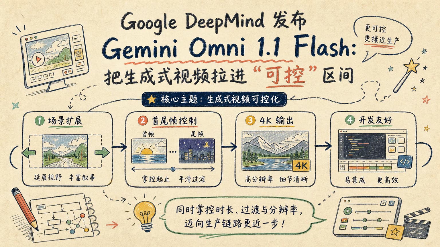 Google DeepMind 发布 Gemini Omni 1.1 Flash:把生成式视频拉进"可控"区间