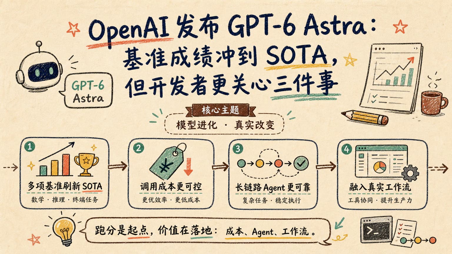 OpenAI 发布 GPT-6 Astra:基准成绩冲到 SOTA,但开发者更关心三件事